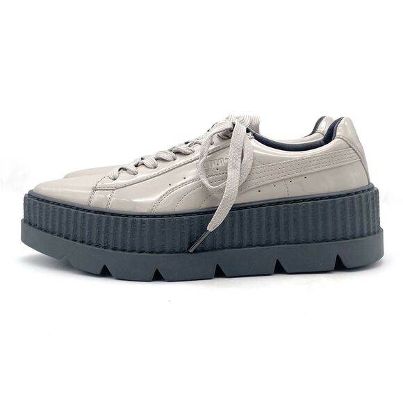 Puma x Fenty Pointy Creeper Sneaker Size 8 Patent Dove Gray Rihanna Platform - Picture 2 of 16